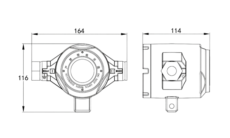 火焰探测器尺寸图